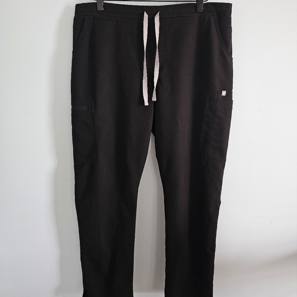 Figs Black Straight Leg Pants